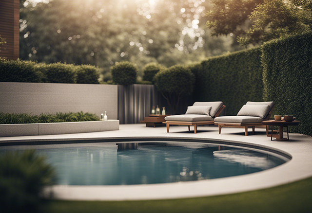 piscine semi enterrée béton